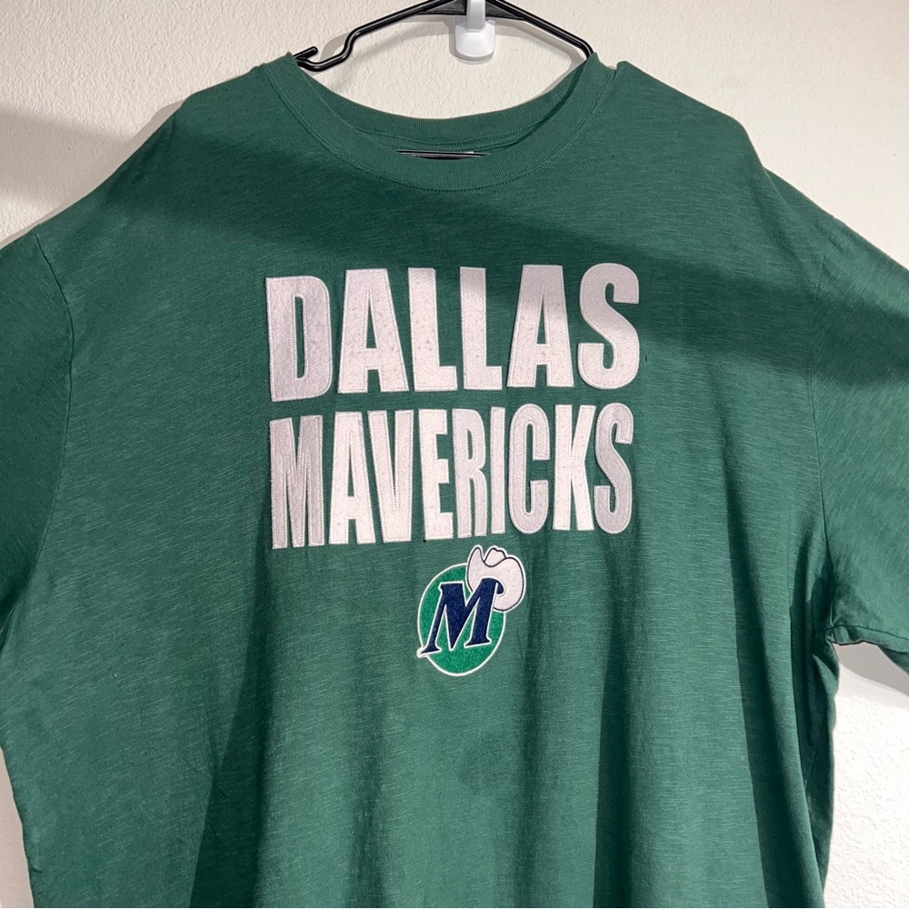 Dallas Mavericks Retro Logo Shirt Mitchell And Ness Green Adult Size 3XL *As Is* - Picture 2 of 16